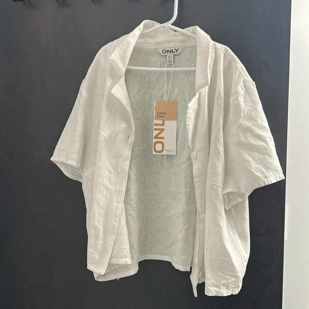 ONLY button up linen shirt
